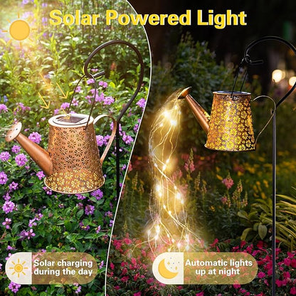 Solar Watering Can Light,Solar Yard Decorations Outdoor,IP65 Waterproof Hanging Solar Lantern Lights,Garden Decor Lights for Yard, Flower Bed Decor Light,Gardening Gifts for mom Grandma