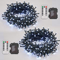 Christmas Patio String Lights 2-Pack, 33ft 100 LED Waterproof