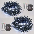 Christmas Patio String Lights 2-Pack, 33ft 100 LED Waterproof