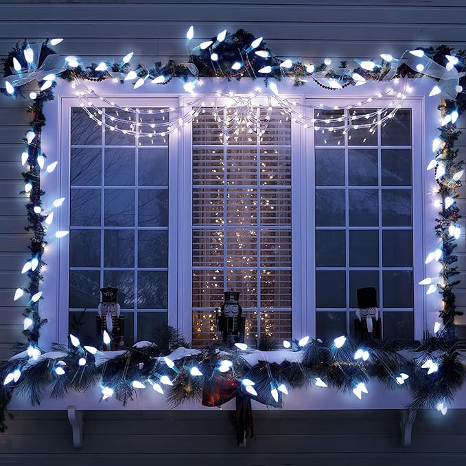 Christmas String Lights, 33ft 100 LED Waterproof Twinkle Lights