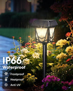 Solar Garden Path Lights 6-Pack, Waterproof