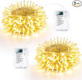2-Pack Christmas String Lights, 33ft 100 LED Waterproof Twinkle Lights