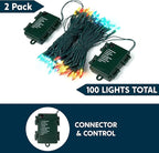 Multicolor Christmas Lights, 32.6ft LED Timer