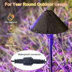 6-Pack Solar Pathway Lights, Waterproof LED Garden Lights
