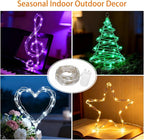 12-Pack 30 LED Christmas Twinkle Lights, 10ft Waterproof for Yard