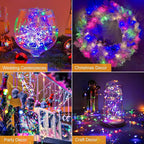 7ft Multicolor String Lights for Yard, Waterproof LED