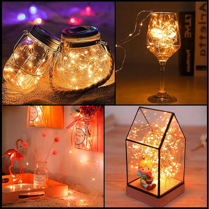 12-Pack 7ft Halloween LED String Lights, Waterproof Timer Lights