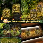 2-Pack Dragonfly Solar Garden Lanterns, Classic Waterproof LED