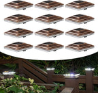 Warm White Fence Post Cap Lights, Solar LED
