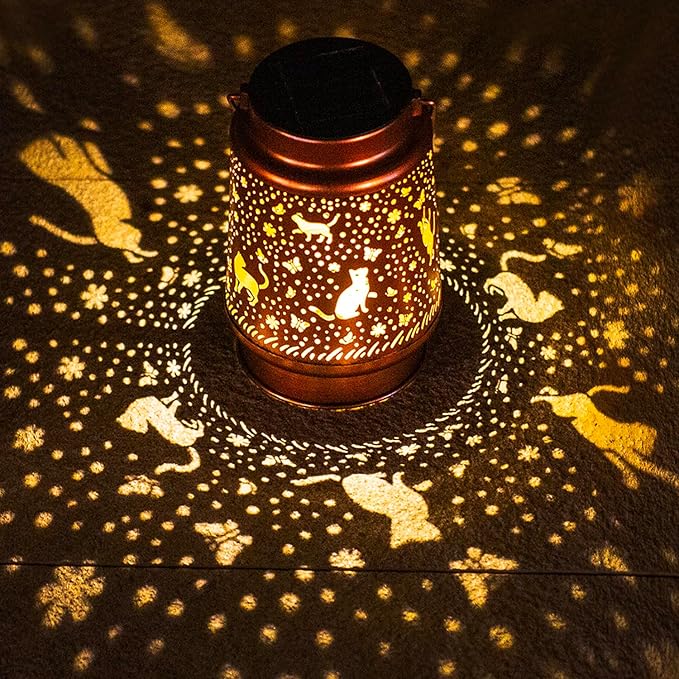 Cat Solar Lantern Set, Classic Patio Lighting