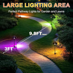 6-Pack Solar Pathway Lights, Waterproof LED Garden Lights