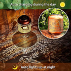 2-Pack Hummingbird Solar Lanterns, Waterproof LED Garden Lights