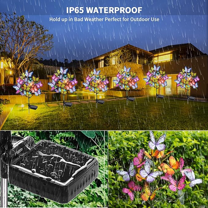 4-Pack Solar Pathway Lights, Waterproof LED Driveway Lights