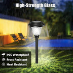 Black Solar Pathway Lights 8-Pack, Driveway LED
