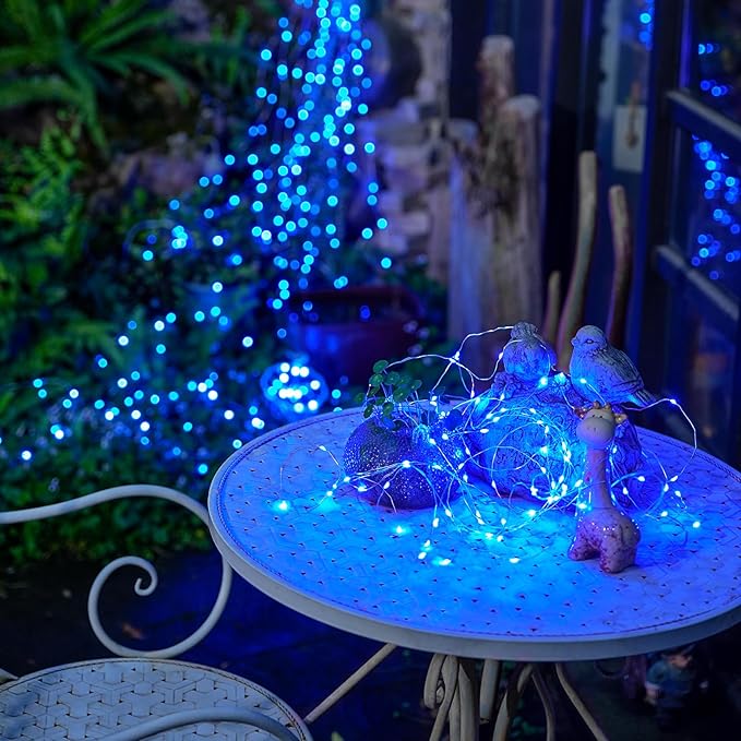4-Pack 50 LED Christmas Twinkle Lights, 1ft Waterproof for Patio