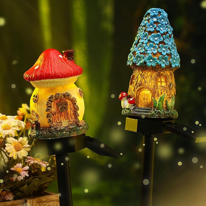 2-Pack Solar Landscape Lights for Driveway