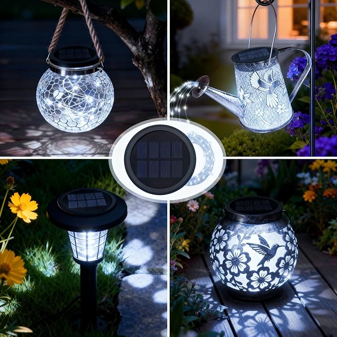 Solar Backyard Lanterns, Patio Hanging LED Decor