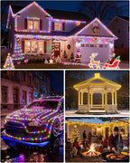Waterproof Solar Rope Lights 66ft, Patio LED String
