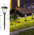 Warm White Solar Pathway Lights 6-Pack, Yard LED