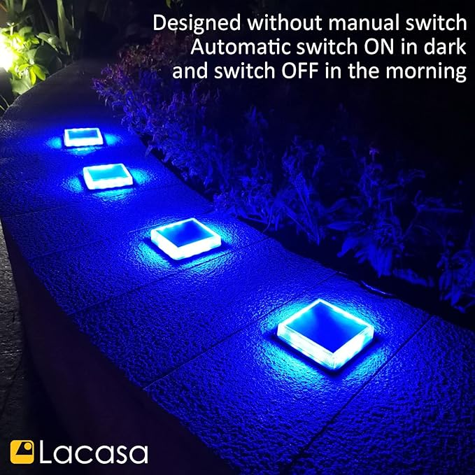 Solar Dock Lights 4-Pack, Waterproof LED