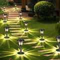12-Pack Warm White Solar Path Lights, Outdoor Garden LED