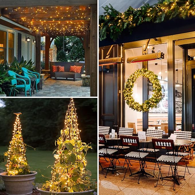 Christmas Yard String Lights 2-Pack, 132ft 400 LED Waterproof