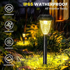 Solar Garden Path Lights 12-Pack, Waterproof