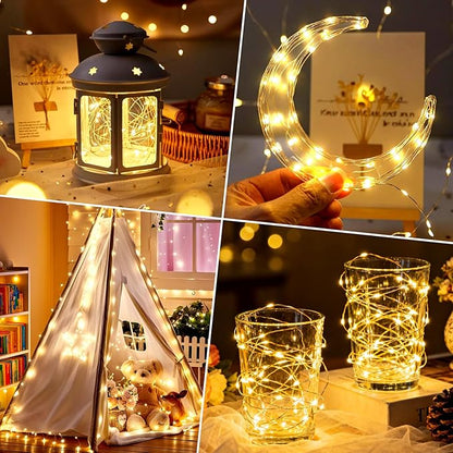 24-Pack 8ft LED Patio String Lights, Waterproof Outdoor