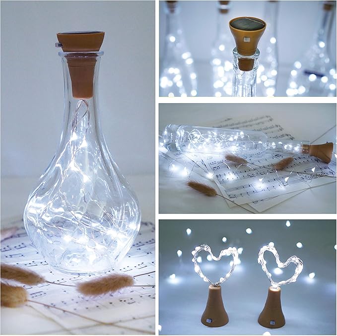 Christmas Patio String Lights 8-Pack, 20 LED Waterproof