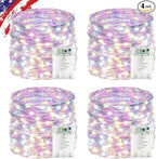 4-Pack Christmas String Lights, 20ft 60 LED Waterproof Twinkle Lights