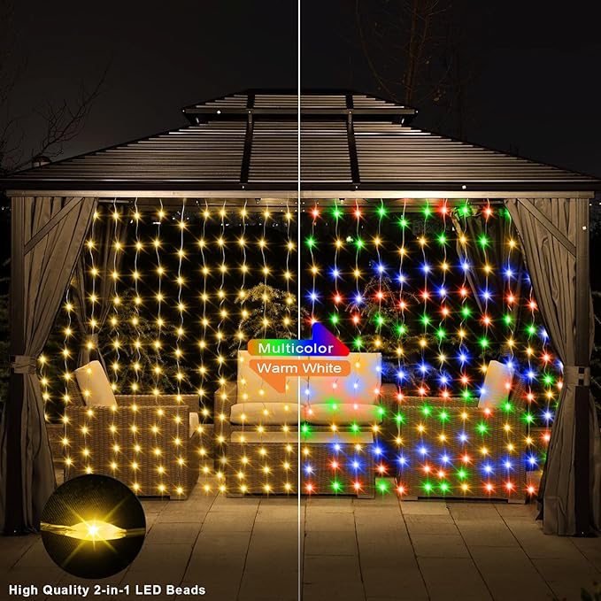 Warm White Yard String Lights, 20ft Weatherproof LED