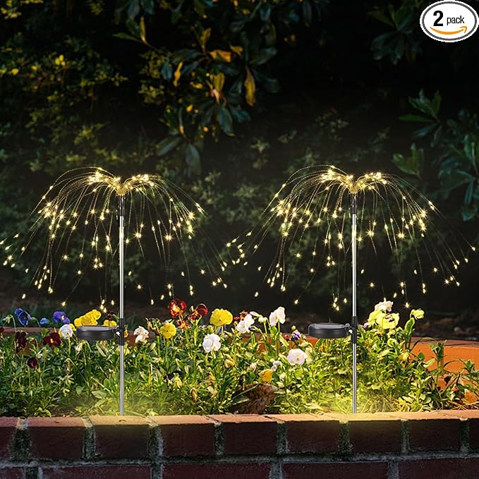 Firework Solar Lawn Figurine Light, Waterproof