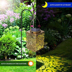 Rose Solar Lantern Set 2-Pack, Charming Porch Lighting