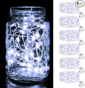 6-Pack 20 LED Christmas Twinkle Lights, 7ft Waterproof for Porch