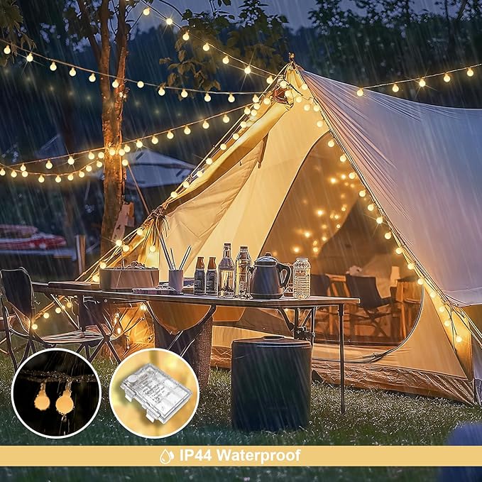 33ft Christmas LED String Lights, Waterproof Timer Lights