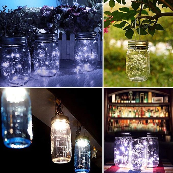8-Pack Outdoor String Lights, Waterproof LED