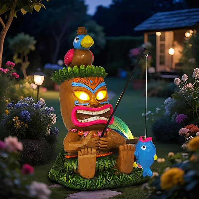 Solar Garden Statue Light 8", Yard Decor