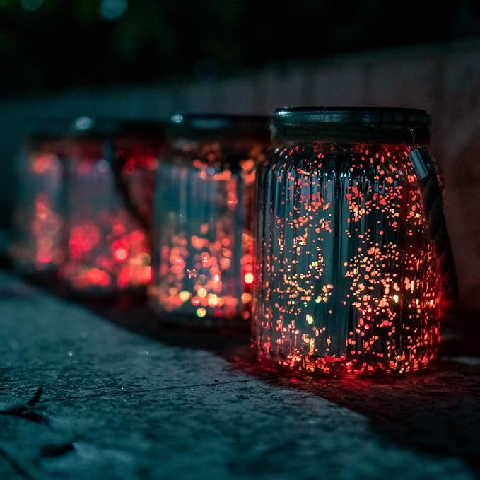 Solar Backyard Lanterns 2-Pack, Patio Hanging LED Decor