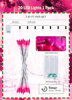 Christmas String Lights, 8ft 20 LED Waterproof Twinkle Lights