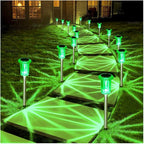 10-Pack Solar Pathway Lights, Waterproof LED Walkway Lights