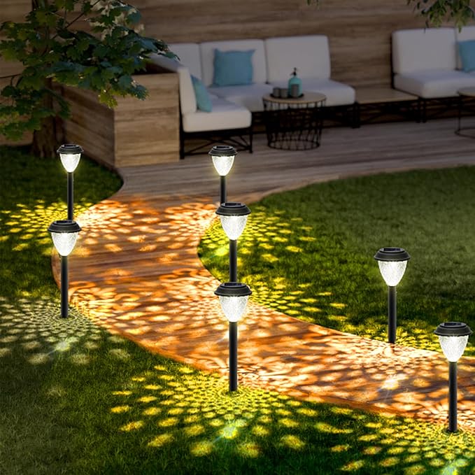 16-Pack Solar Path Lights, Outdoor Yard LED
