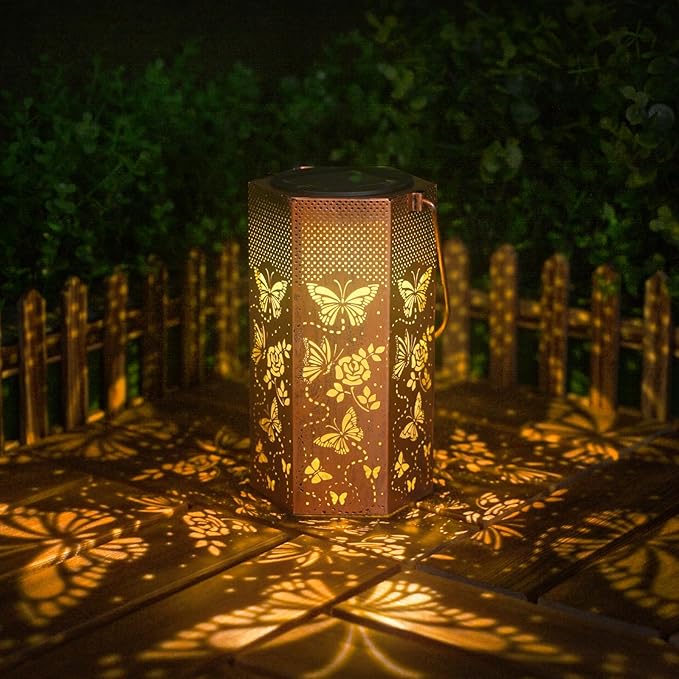 Butterfly Solar Lantern Set, Decorative Yard Lighting