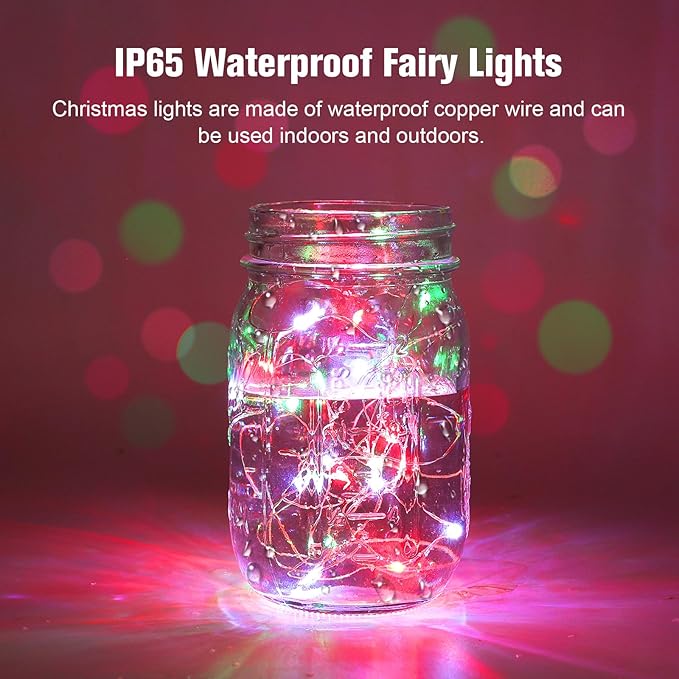 Christmas Patio String Lights 12-Pack, 10ft 30 LED Waterproof