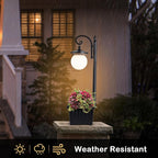 Black Solar Lamp Post Light, Outdoor Post Lighting