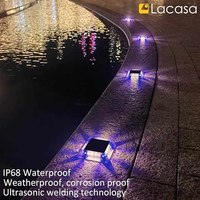 4-Pack IP68 Solar Landscape Lights for Garden