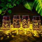 Hummingbird Solar Lantern Set 4-Pack, Elegant Yard Lighting