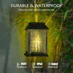 Courtyard Solar Hanging Lanterns 2-Pack, Charming Backyard Decor