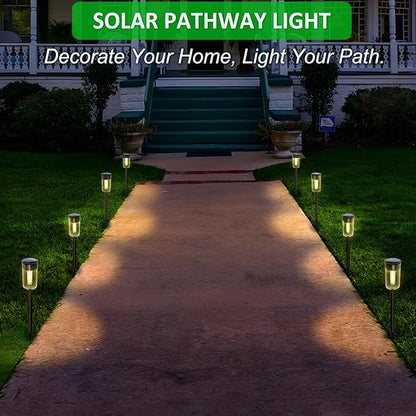 Solar Pathway Lights Outdoo 8 Pack, Bright Solar Path Lights Outdoor, IP65 Waterproof Garden Lights Solar Powered Landscape Lighting for Outside Yard Lawn Patio Walkway Driveway
