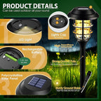 Warm White Solar Pathway Lights 8-Pack, Garden LED
