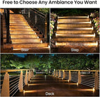 6-Pack Solar Stair Lights, Warm White LED